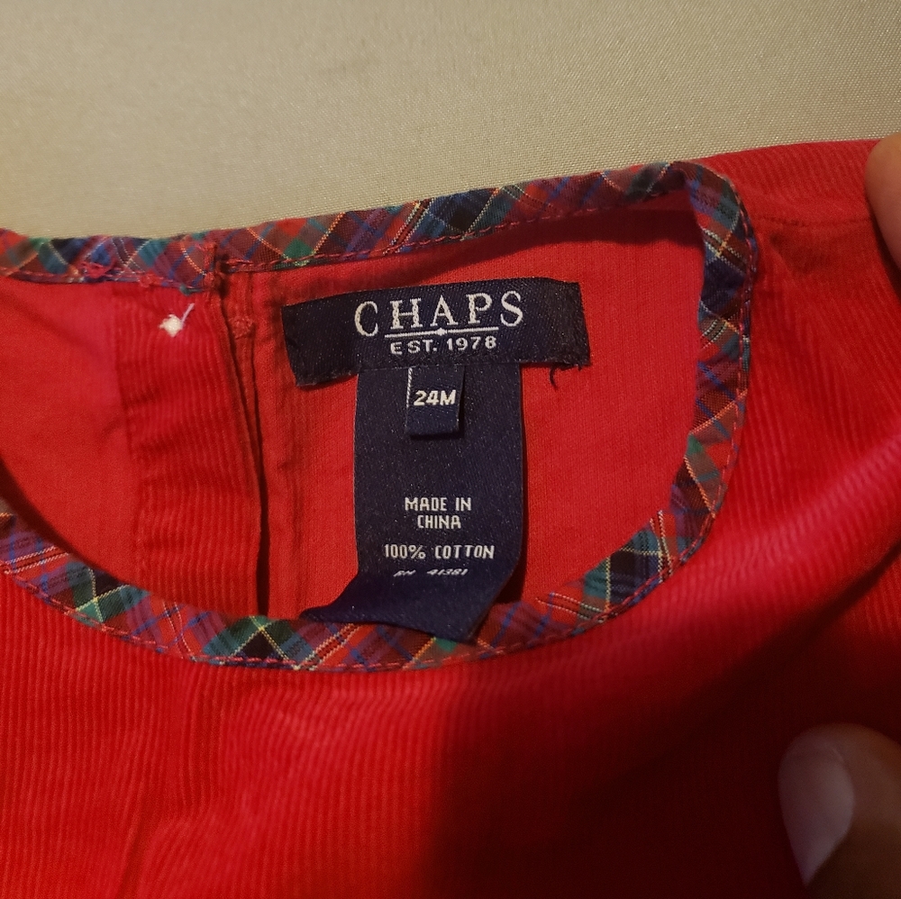 Red Corduroy Girl's dress